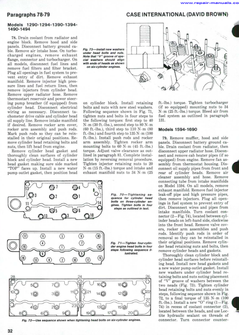 Manual de Taller Tractor Case 1190-1194-1290-1294-1390-1394-1490-1494-1594-1690