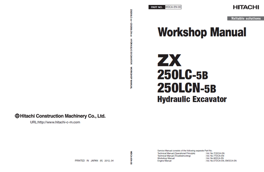 Manual de Taller Y Diagramas de Circuitos Eléctricos Excavadora Hitachi ZX250LC-5B, ZX250LCN-5B