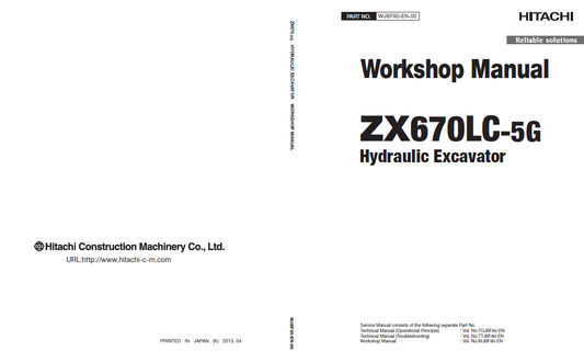 Manual de Taller y Circuitos Eléctricos Excavadora Hitachi ZX670LC-5G