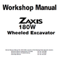 Manual de Taller y Diagrama Circuitos Eléctricos Excavadora Hitachi ZX180W