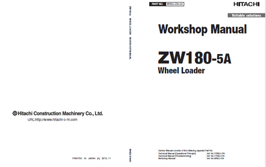 Manual de Taller y Diagramas Circuitos Eléctricos Cargador Hitachi ZW180-5A