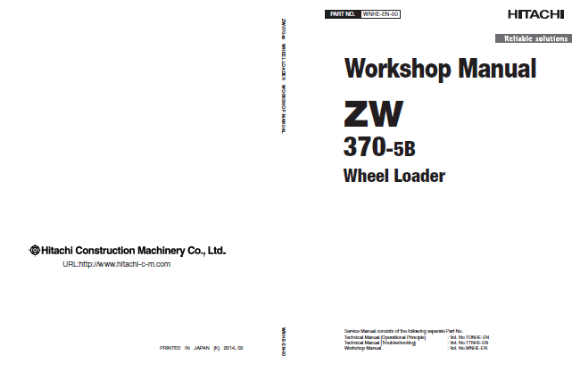 Manual de Taller y Diagramas Circuitos Eléctricos Cargador Hitachi ZW370-5B