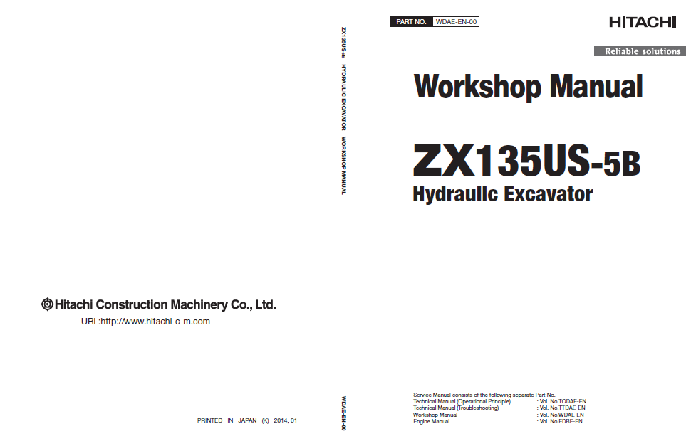 Manual de Taller y Diagramas Circuitos Eléctricos Excavadora Hitachi ZX135US-5B