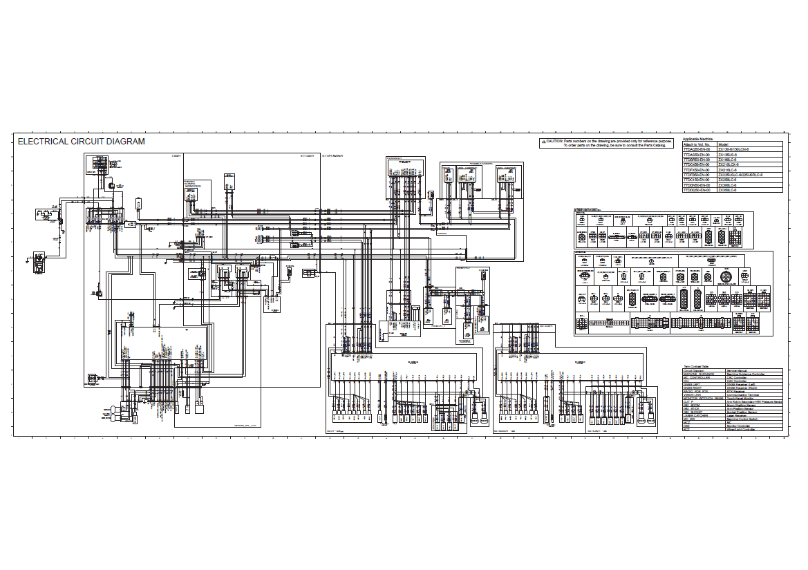 Manual de Taller y Diagramas Circuitos Eléctricos Excavadora Hitachi ZX210X-6, ZX210LCX-3