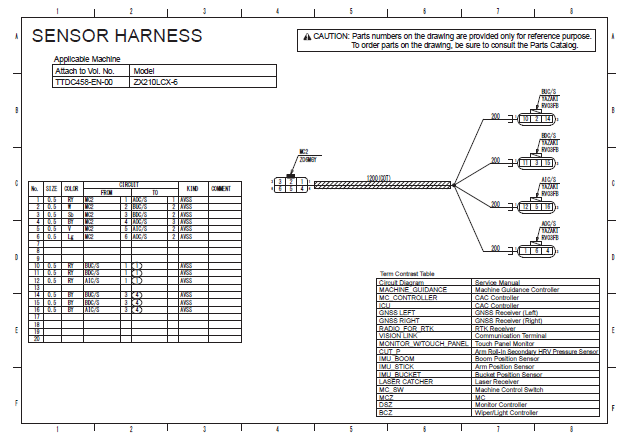 Manual de Taller y Diagramas Circuitos Eléctricos Excavadora Hitachi ZX210X-6, ZX210LCX-3