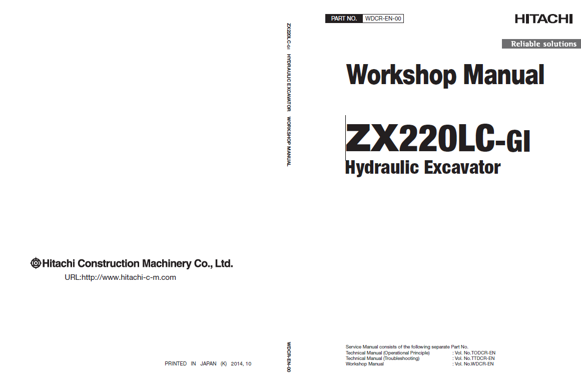 Manual de Taller y Diagramas Circuitos Eléctricos Excavadora Hitachi ZX220LC-GI