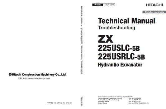 Manual de Taller y Diagramas Circuitos Eléctricos Excavadora Hitachi ZX225US-5B, ZX225USLC-5B