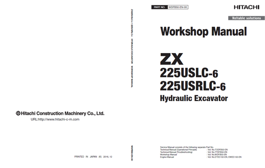 Manual de Taller y Diagramas Circuitos Eléctricos Excavadora Hitachi ZX225USLC-6, ZX225USRLC-6