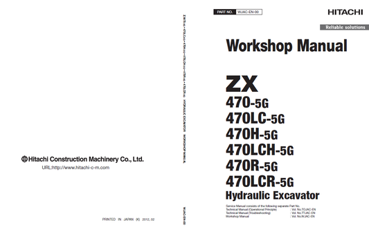 Manual de Taller y Diagramas Circuitos Eléctricos Excavadora Hitachi ZX470-5G