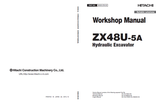 Manual de Taller y Diagramas Circuitos Eléctricos Excavadora Hitachi ZX48U-5A