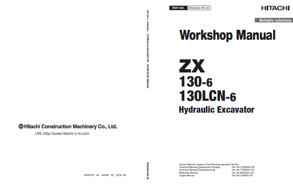 Manual de Taller y Diagramas Circuitos Eléctricos Excavadoras Hitachi ZX130-6, ZX130LCN-6