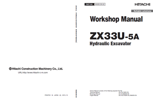 Manual de Taller y Diagramas Circuitos Eléctricos Excavadora Hitachi ZX33U-5A