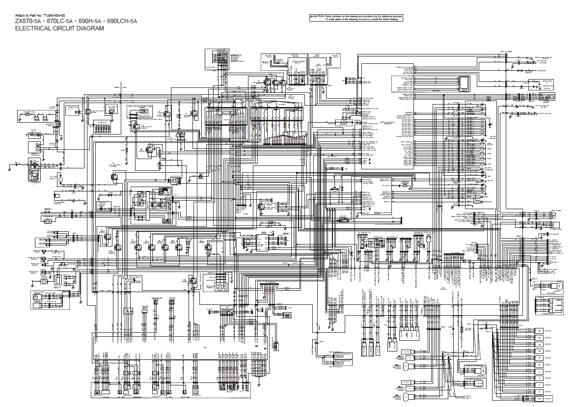 Manual de Taller y Diagramas Eléctricos Excavadora Hitachi ZX870-5A, ZX890-5A