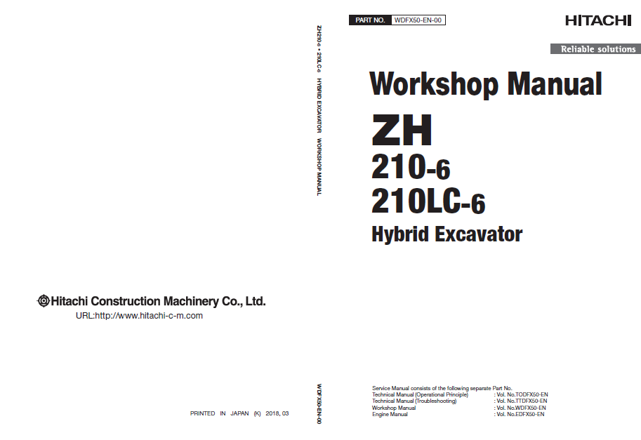 Manual de Taller y Diagramas Excavadora Hibrida Hitachi ZH210-6 ZH210LC-6