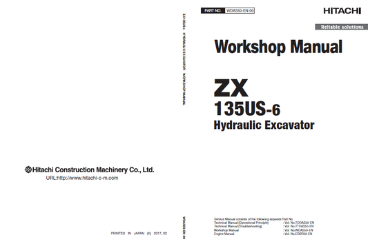 Manual de Taller y Diagramas Excavadora Hitachi ZX135US-6