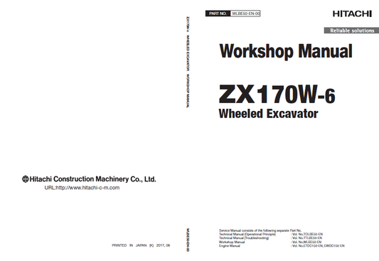 Manual de Taller y Diagramas Excavadora Hitachi ZX170W-6