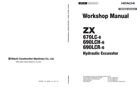Manual de Taller y Diagramas Excavadora Hitachi ZX670-6, ZX690-6