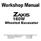Manual de Taller y Diagramas Hidraúlicos Excavadora Hitachi Zaxis ZX160W