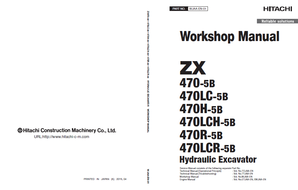 Manual de Taller y Diagramas de Circuitos Eléctricos Excavadora Hitachi ZX470-5B