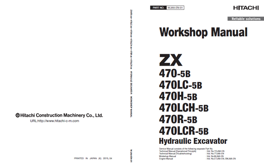 Manual de Taller y Diagramas de Circuitos Eléctricos Excavadora Hitachi ZX470-5B