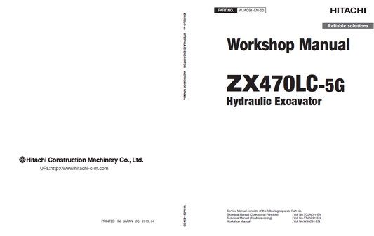 Manual de Taller y Diagramas de Circuitos Eléctricos Excavadora Hitachi ZX470LC-5G