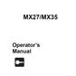Manual del Operador Excavadora Ditch Witch MX27, MX35