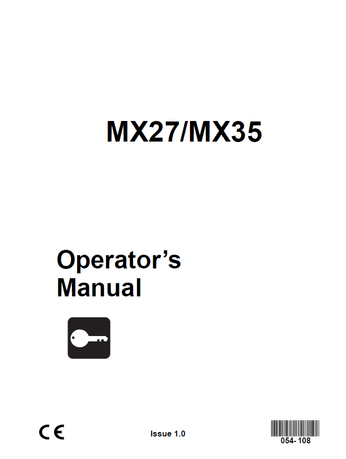 Manual del Operador Excavadora Ditch Witch MX27, MX35