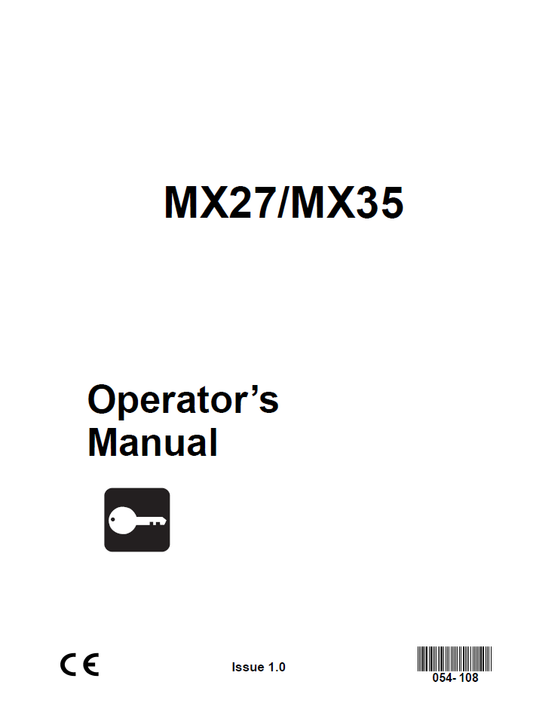 Manual del Operador Excavadora Ditch Witch MX27, MX35
