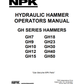 Manual del Operador Martillo NPK GH7 GH9 GH10 GH12 GH15 GH18 GH23 GH30 GH40 GH50