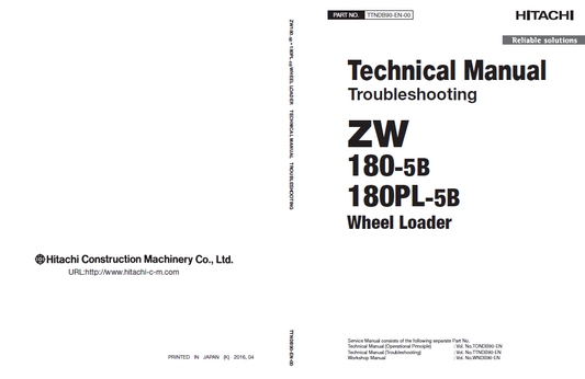 Manuales Técnicos Cargador Hitachi ZW180-5B