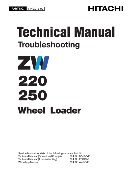 Manuales Técnicos Cargador Hitachi ZW220 ZW250 ZW310