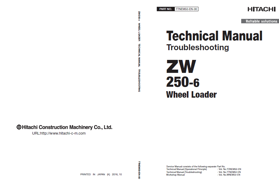 Manuales Técnicos Cargador Hitachi ZW250-6