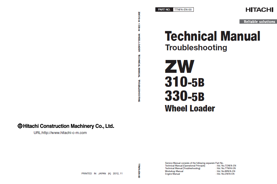 Manuales Técnicos Cargador Hitachi ZW310-5B ZW330-5B