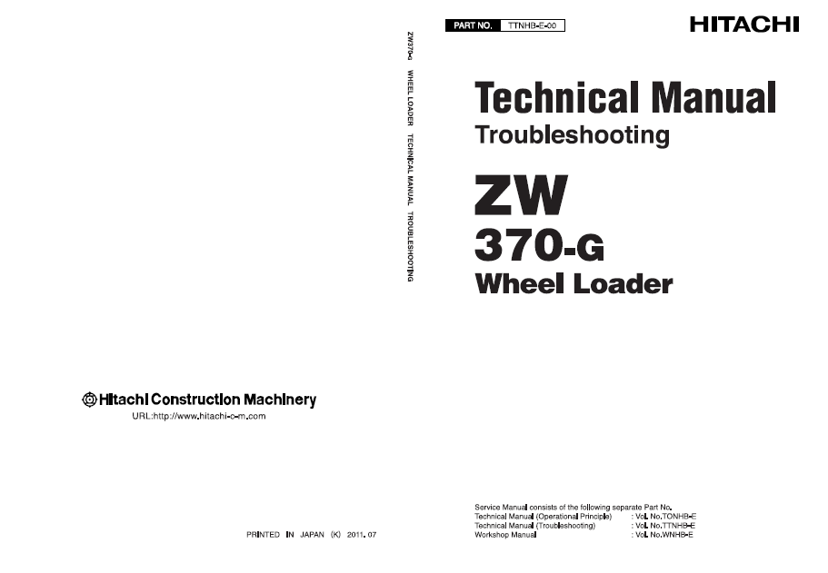 Manuales Técnicos Cargador Hitachi ZW370-G
