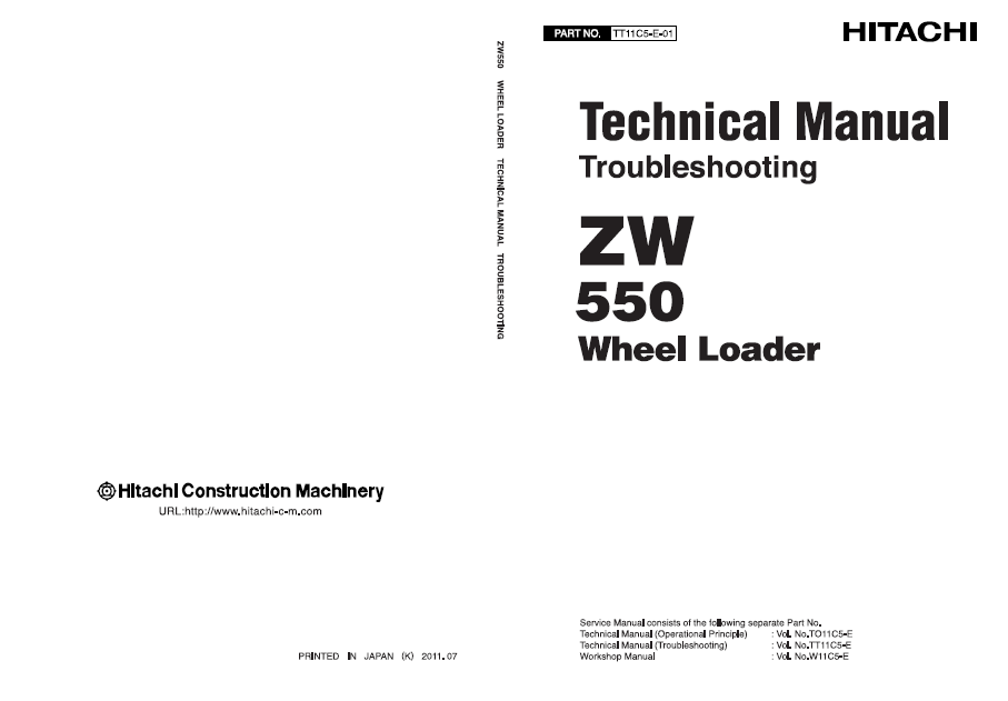 Manuales Técnicos Cargador Hitachi ZW550