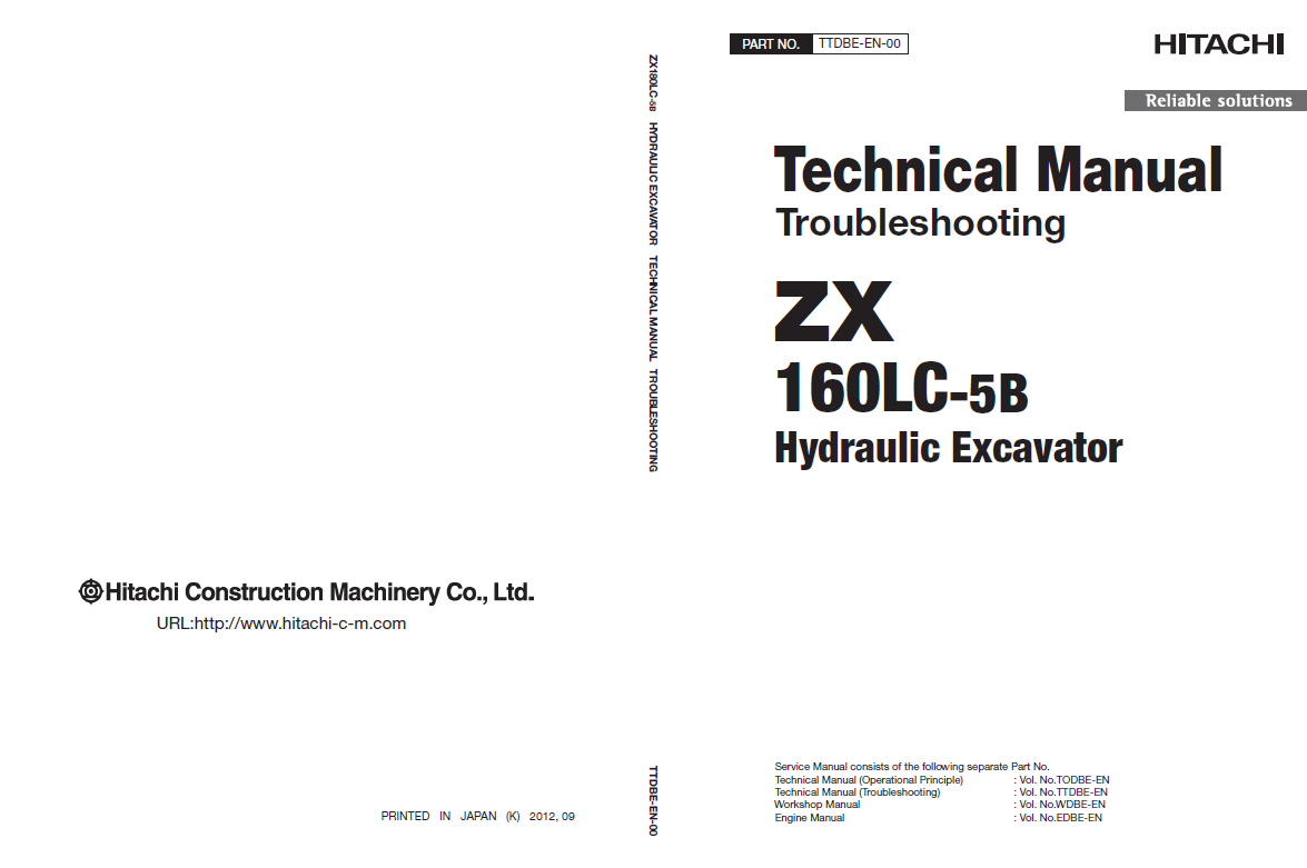 Manuales Técnicos Excavadora Hitachi ZX160LC-5B