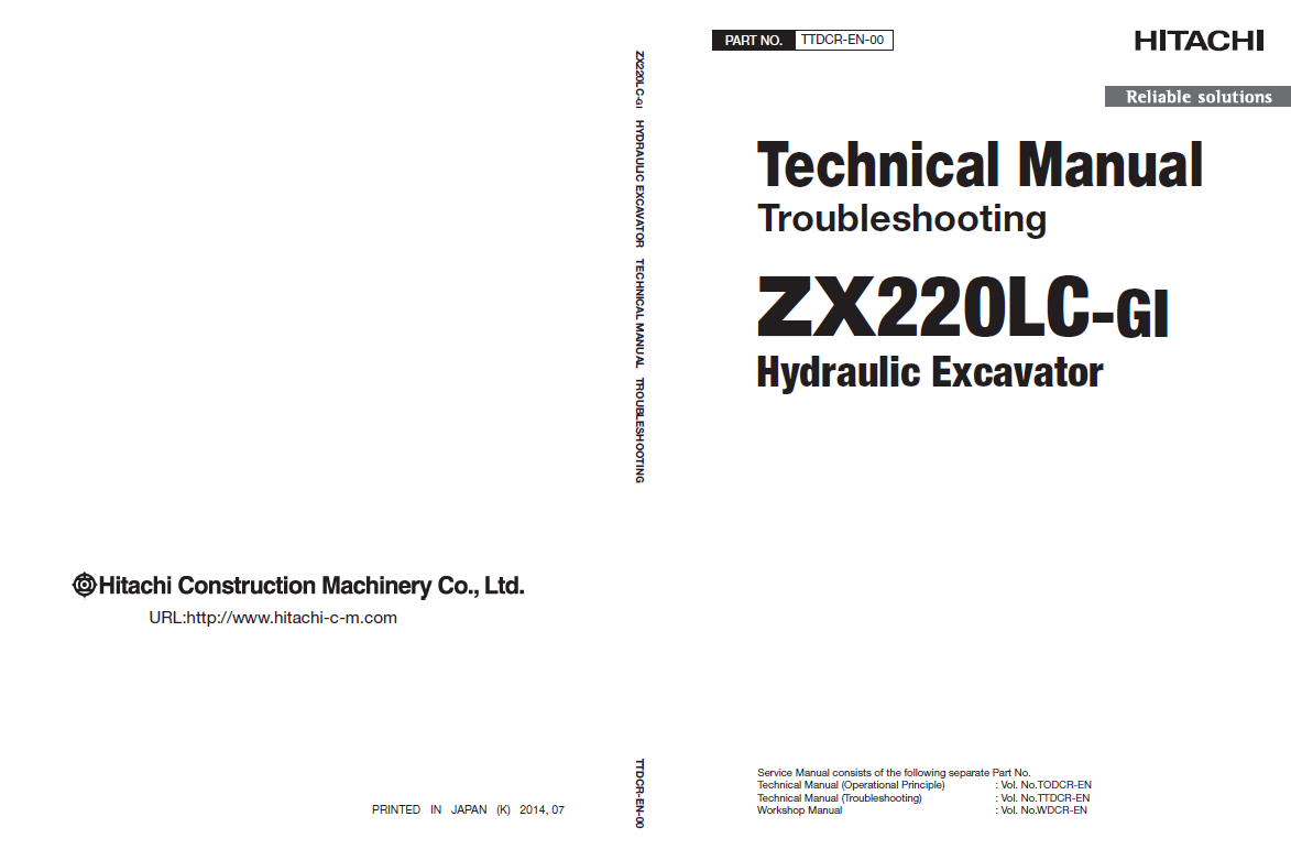 Manuales Técnicos Excavadora Hitachi ZX220LC-GI