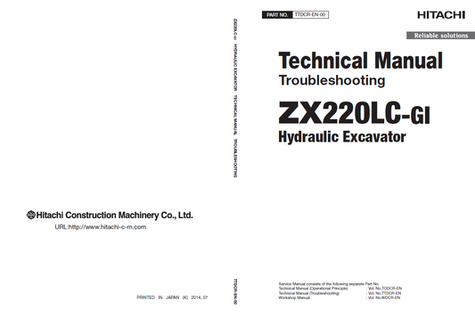 Manuales Técnicos Excavadora Hitachi ZX220LC-GI