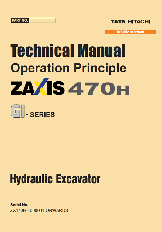 Manuales Técnicos Excavadora Hitachi ZX470H GI