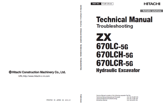 Manuales Técnicos Excavadora Hitachi ZX670-5G