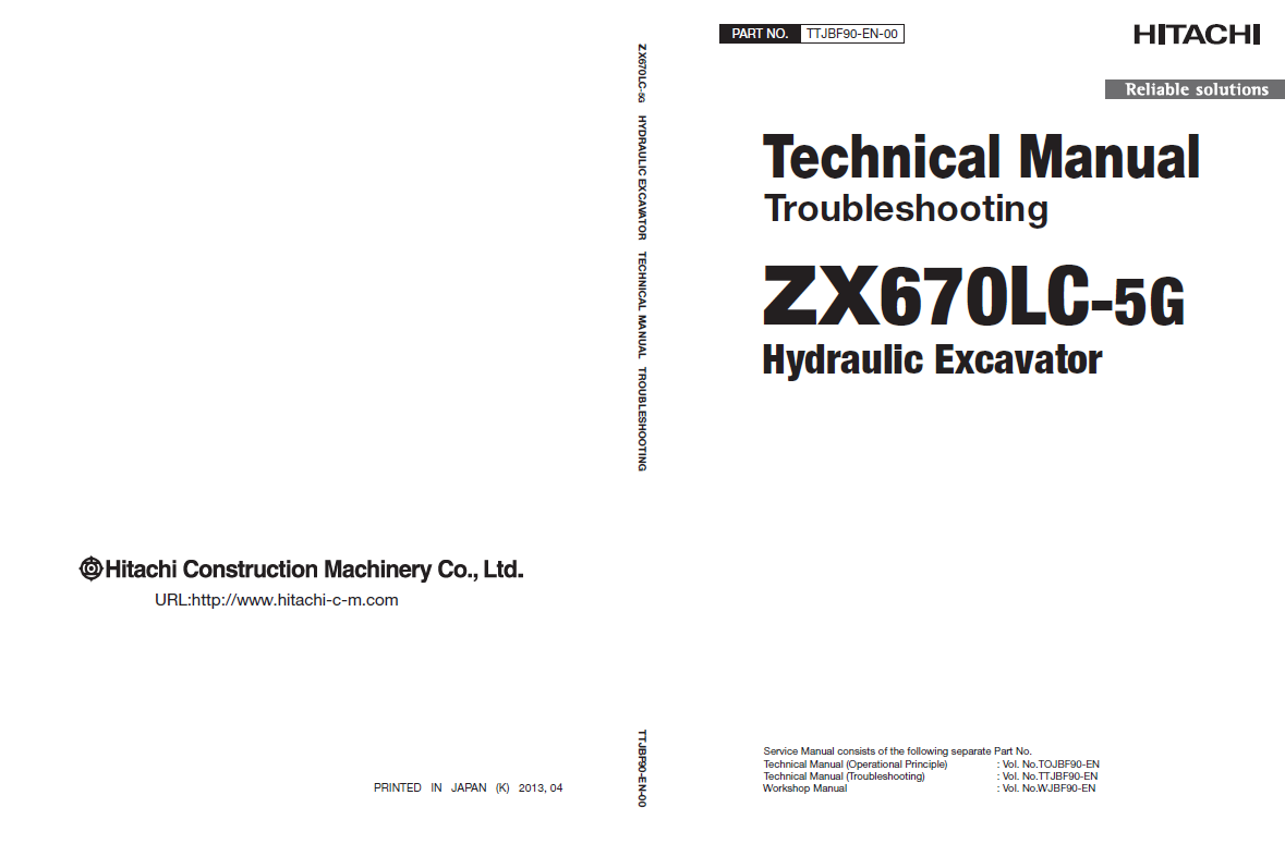 Manuales Técnicos Excavadora Hitachi ZX670LC-5G