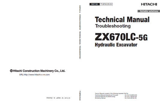 Manuales Técnicos Excavadora Hitachi ZX670LC-5G