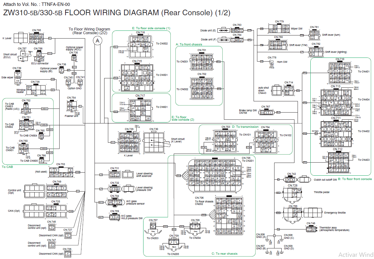 Manuales Técnicos y Diagramas Circuitos Eléctricos Cargador Hitachi ZW310-5B