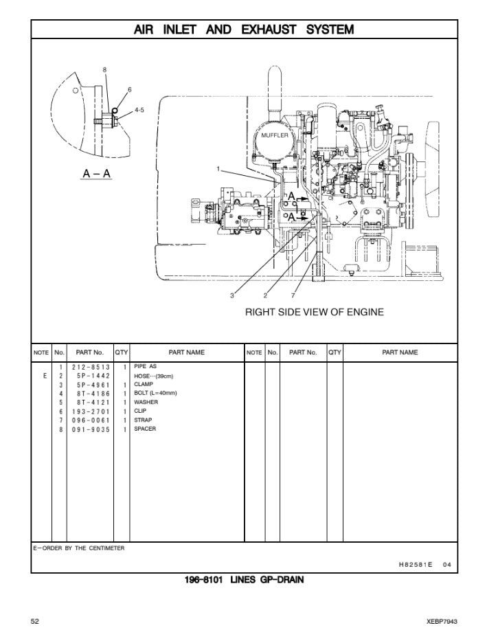 CATALOGO DE PARTES EXCAVADORA 313C cr HGF1 / 6LK25809