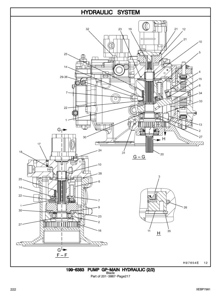 CATALOGO DE PARTES EXCAVADORA 313C sr WSA1 / 6LK26452