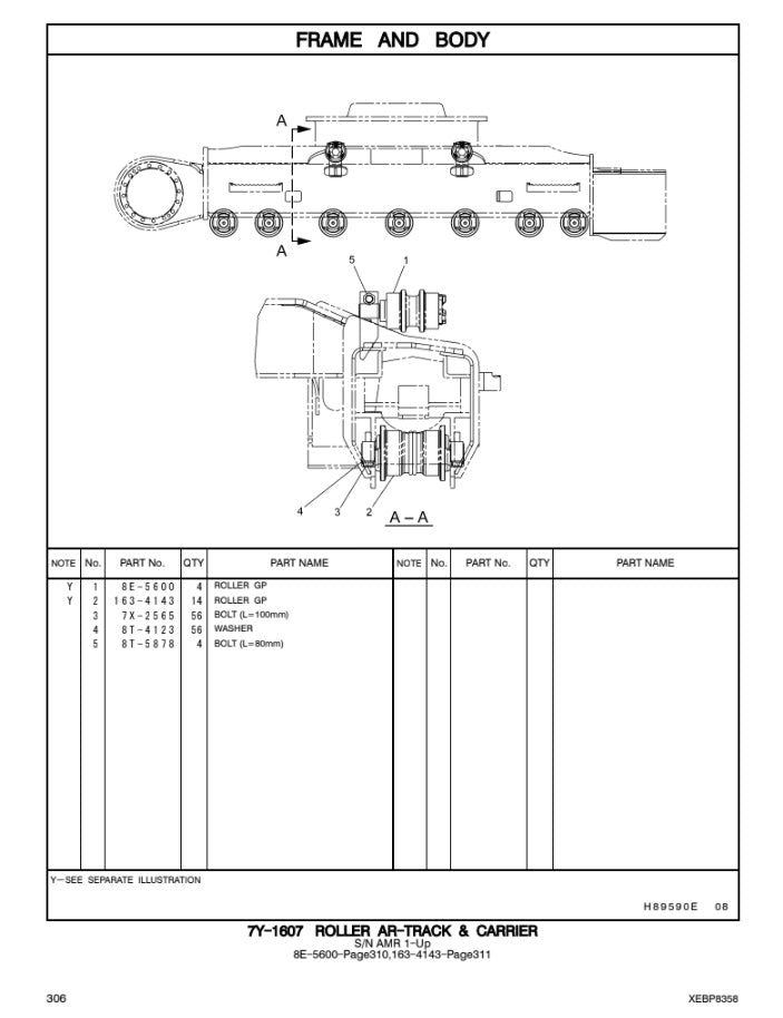 CATALOGO DE PARTES EXCAVADORA 320D RR-320D LRR AMR/ CWN