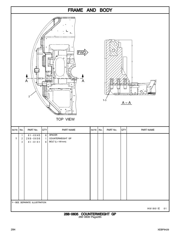 CATALOGO DE PARTES EXCAVADORA 328D LCR BYH