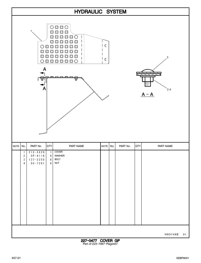 CATALOGO DE PARTES EXCAVADORA 365BL SERIES 2 BTH1