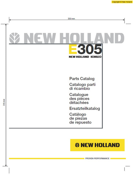 Catalogo de Partes New Holland E305