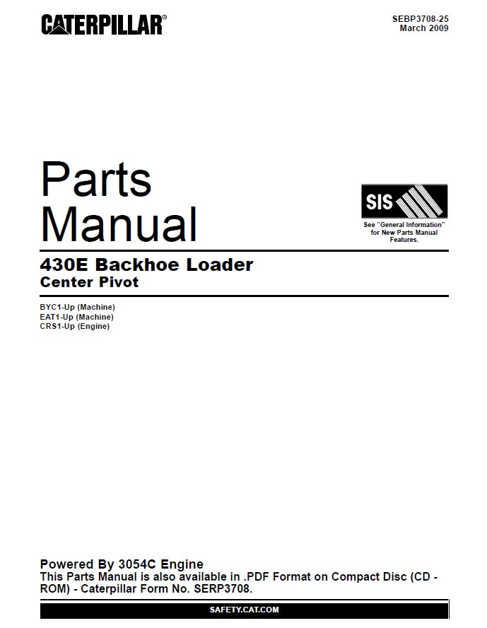 MANUAL DE PARTES CATERPILLAR 430E